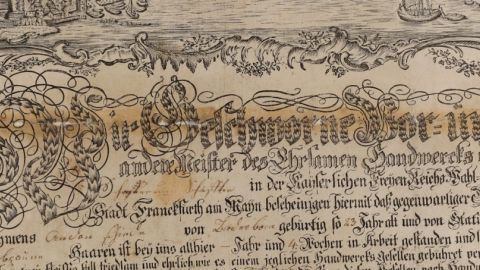 84 | Handwerkskundschaft für den Gesellen Anton Schinde aus Paderborn